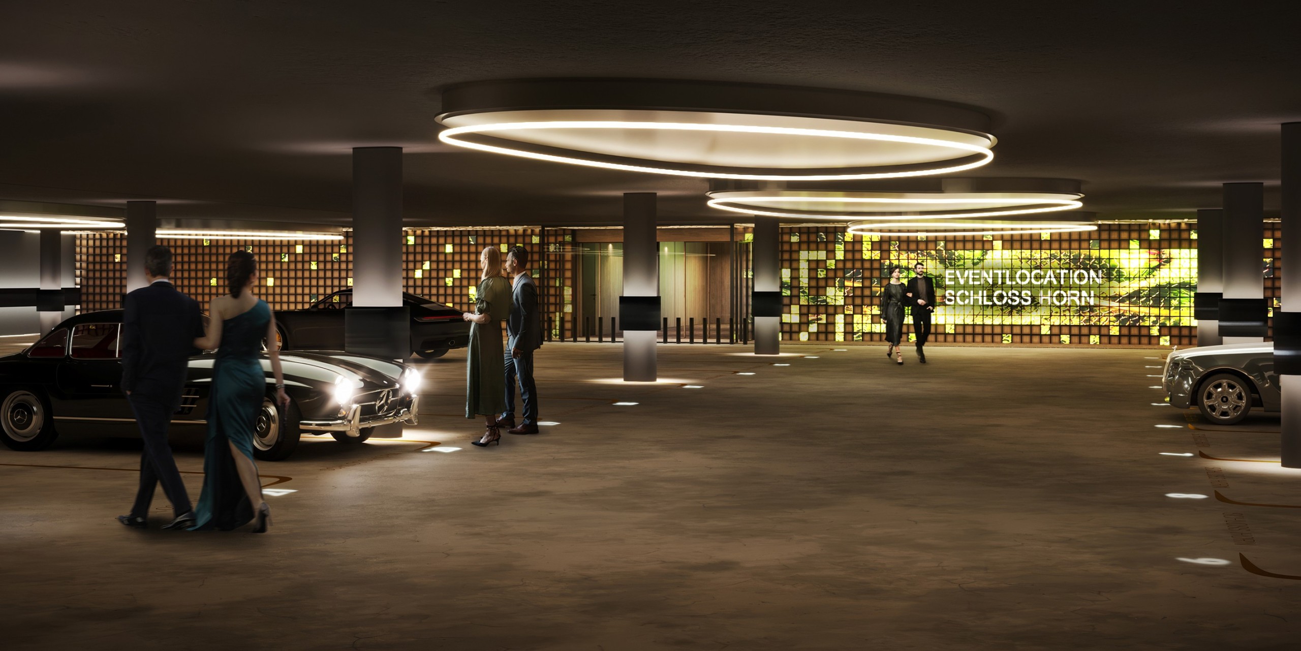 Vom geplanten unterirdischen Eventlokal beim Schloss Horn – hier in einer Visualisierung – sind längst nicht alle begeistert.